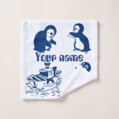 Dolfijnen, walvissen en pinguïns bad handdoek (Wasdoekje)
