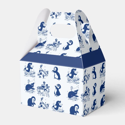 Dolfijnen, walvissen en pinguïns bedankdoosjes (Achterkant)