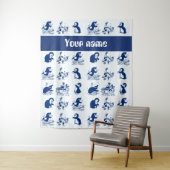 Dolfijnen, walvissen en pinguïns wandkleed (In situ)