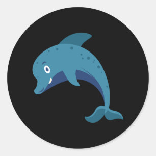 Dolfijnen Zee Dieren Ontwerp Gift Ideeën Ronde Sticker