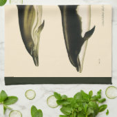 Dolfijnen, zeezoogdieren en -dieren uit het verled theedoek (Gevouwen)