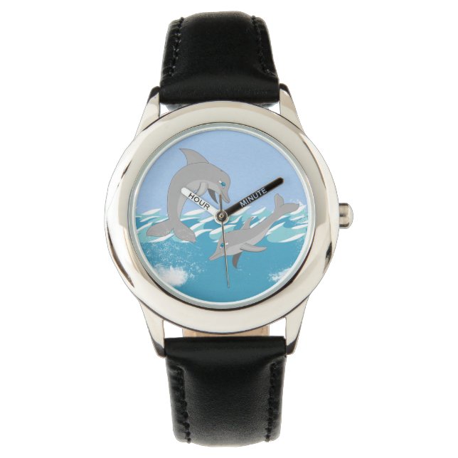 Dolfijnen zwemmen in de oceaan horloge (Voorkant)