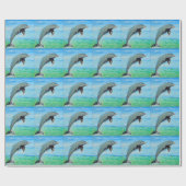 Dolfijnenschilderen Cadeaupapier (Vlak)