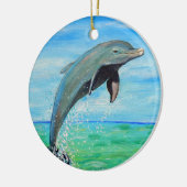 Dolfijnenschilderen Keramisch Ornament (Links)