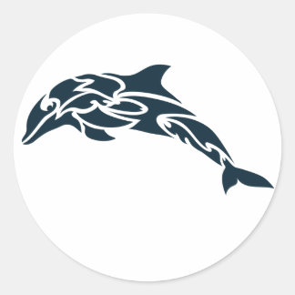 Dolfijnenvelopzegel Ronde Sticker
