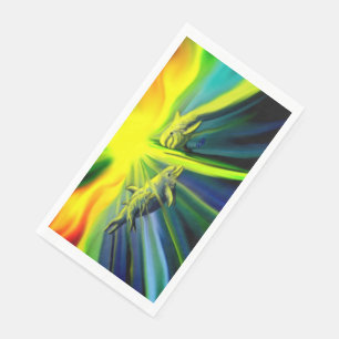 Dolfijnfamilie in de zon servet