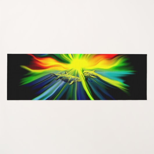 Dolfijnfamilie in de zon yogamat (Voorkant (horizontaal))