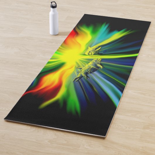 Dolfijnfamilie in de zon yogamat (In situ)