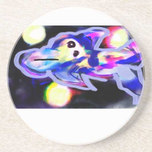 Dolfijngolf Zandsteen Onderzetter (Voorkant)