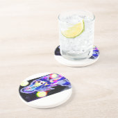 Dolfijngolf Zandsteen Onderzetter (Zijkant)