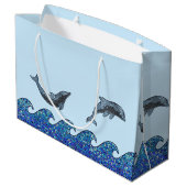 dolfijnmozaïek groot cadeauzakje (Achterkant Gekanteld)