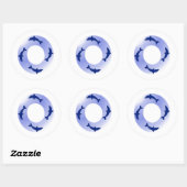 Dolfijnring Ronde Sticker (Vel)