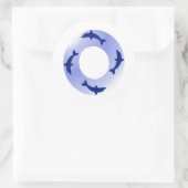 Dolfijnring Ronde Sticker (Tas)