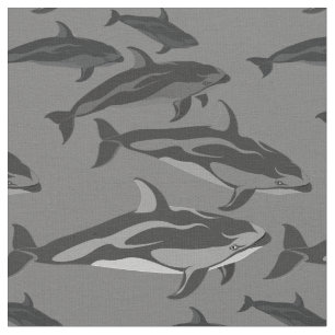 Dolfijnstof Dolphin Art Natural Linen Fabric Stof