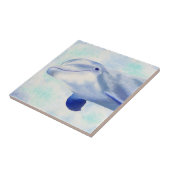 Dolfijntegel zwemmen tegeltje (Zijkant)