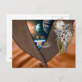 Dolfijntijd op leer briefkaart (Voorkant / Achterkant)