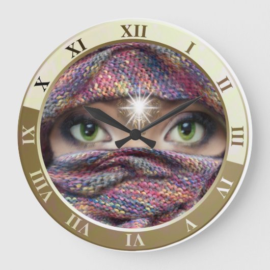 Dolfijntijd op leer grote klok (Voorkant)