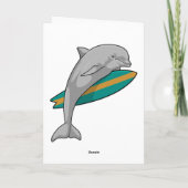 Dolfine als Surfer met Surfboard Kaart (Achterkant)