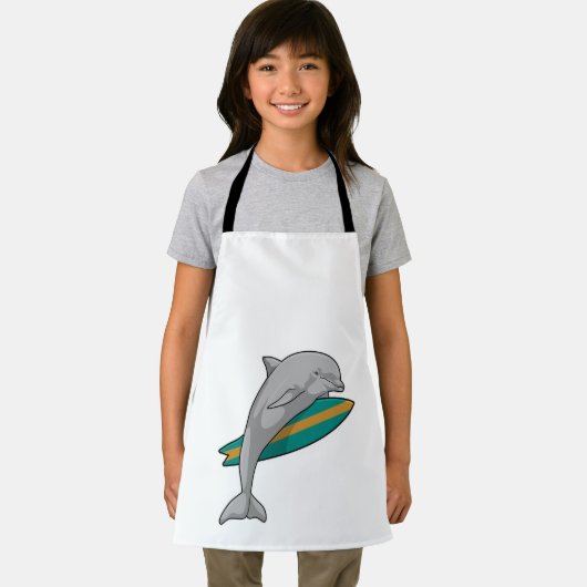 Dolfine als Surfer met Surfboard Schort (Insitu)