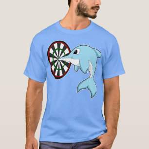 Dolfine in Darts met Dartboard T-shirt