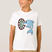 Dolfine in Darts met Dartboard T-shirt (Voorkant)