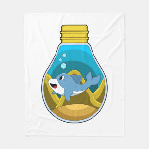 Dolfine in zwemmen in aquarium fleece deken