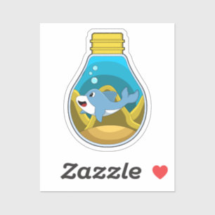 Dolfine in zwemmen in aquarium sticker