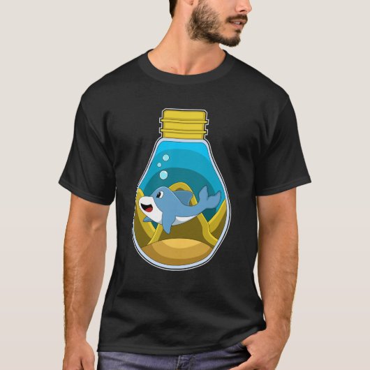 Dolfine in zwemmen in aquarium t-shirt (Voorkant)
