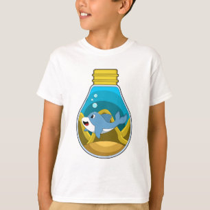 Dolfine in zwemmen in aquarium t-shirt