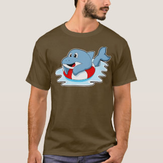 Dolfine in zwemmen met Swim-ring T-shirt