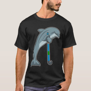 Dolfine op Hockey met Hockey-stick T-shirt