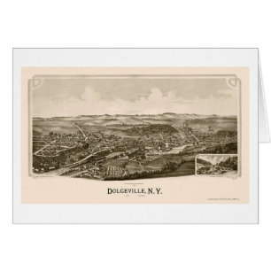 Dolgeville, carte panoramique de NY - 1890