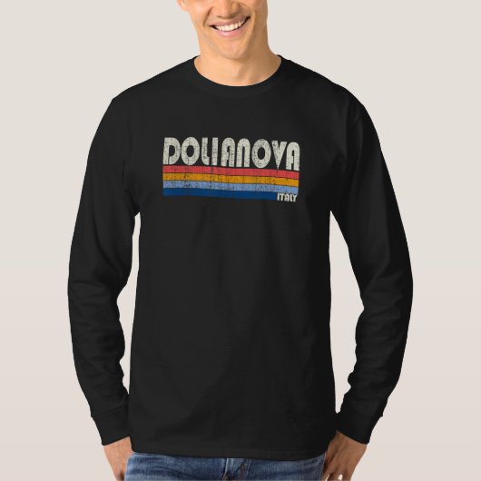 Dolianova Italy Retro 70s 80s Style T-shirt (Voorkant)