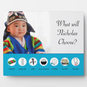 Doljabi Doljanchi Dol Koreaanse eerste verjaardag Fotoplaat