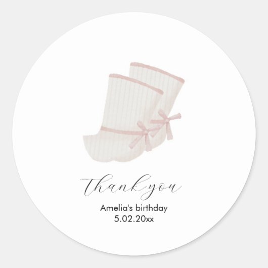 Doljanchi coréen rose merci autocollant (Devant)