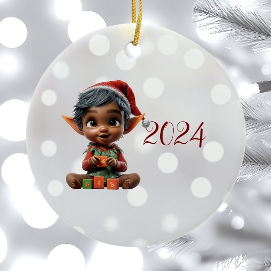 Doll Baby Kerst Elf Keramisch Ornament