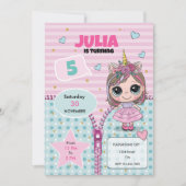 Doll Birthday Invitation (Devant)