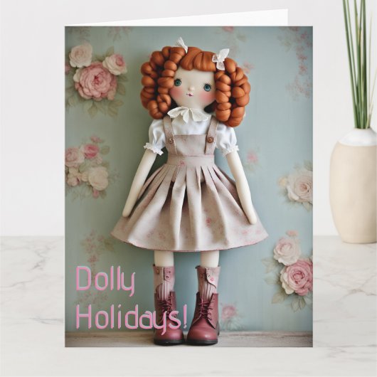 Doll Collectie Redhead Clarissa Christmas Kaart (Voorkant)