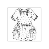 doll dress art stamp 	rubberstempel (Afrduk)