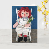 Doll en Daisy Birthday van het vod Kaart (Gele Bloem)