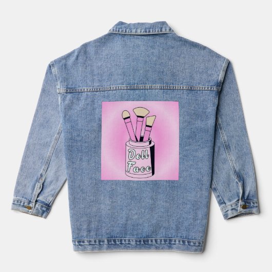 Doll Face - Canvas uit de jaren 40 Denim Jacket (Achterkant)
