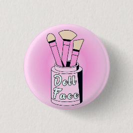 Doll Face - Canvas uit de jaren 40 Ronde Button 3,2 Cm