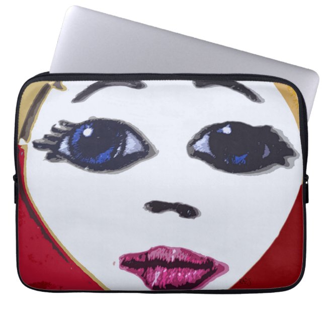 Doll Face Laptop Sleeve (Voorkant)