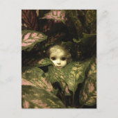 Doll Head in Planten Briefkaart (Voorkant)