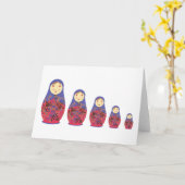 Doll ~ het Nestelen/Babushka van Rus van Kaart (Gele Bloem)