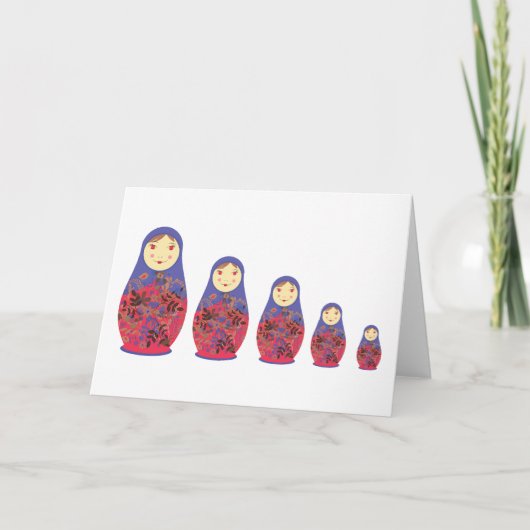 Doll ~ het Nestelen/Babushka van Rus van Kaart (Voorkant)