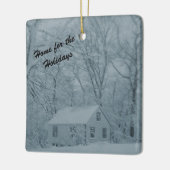 Doll House in Snow Storm Keramisch Ornament (Links)