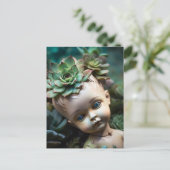 Doll in de Succulente tuin Briefkaart (Staand voorkant)
