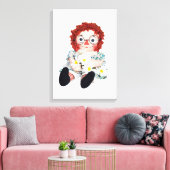 doll met deisies canvas afdruk (Insitu (Woonkamer))