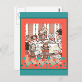 Doll Party Briefkaart (Voorkant / Achterkant)